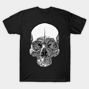 Black And White Amazing Skull T-Shirt